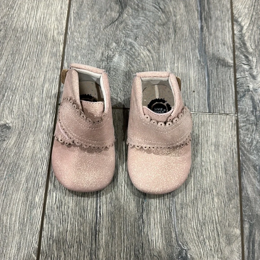 • LIVIE & LUCA • BABY FLUER DUSTY ROSE pink Size 6-12 Months Sparkly